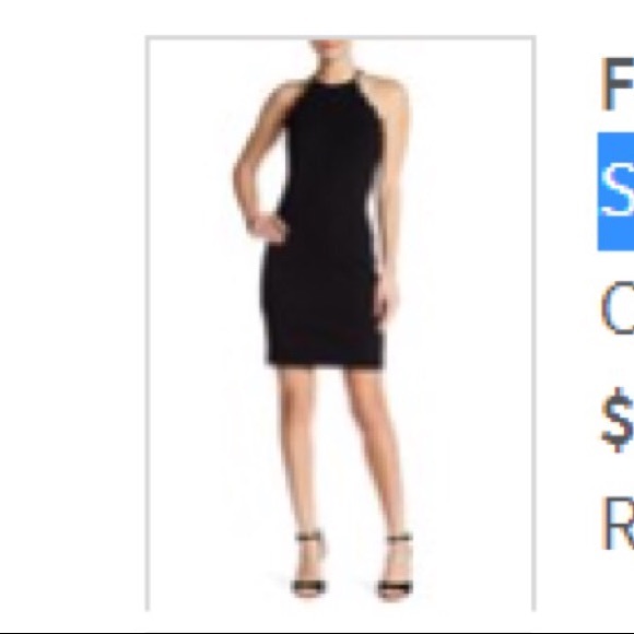 Free Press Scalloped Halter Bodycon Dress BLACK - Picture 3 of 6